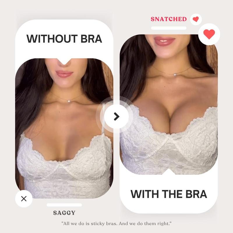 Invisible Push-Up Sticky Bra